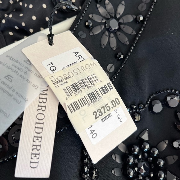 NWT BLUMARINE Black Beaded Embellished Dress - Picture 7 of 8